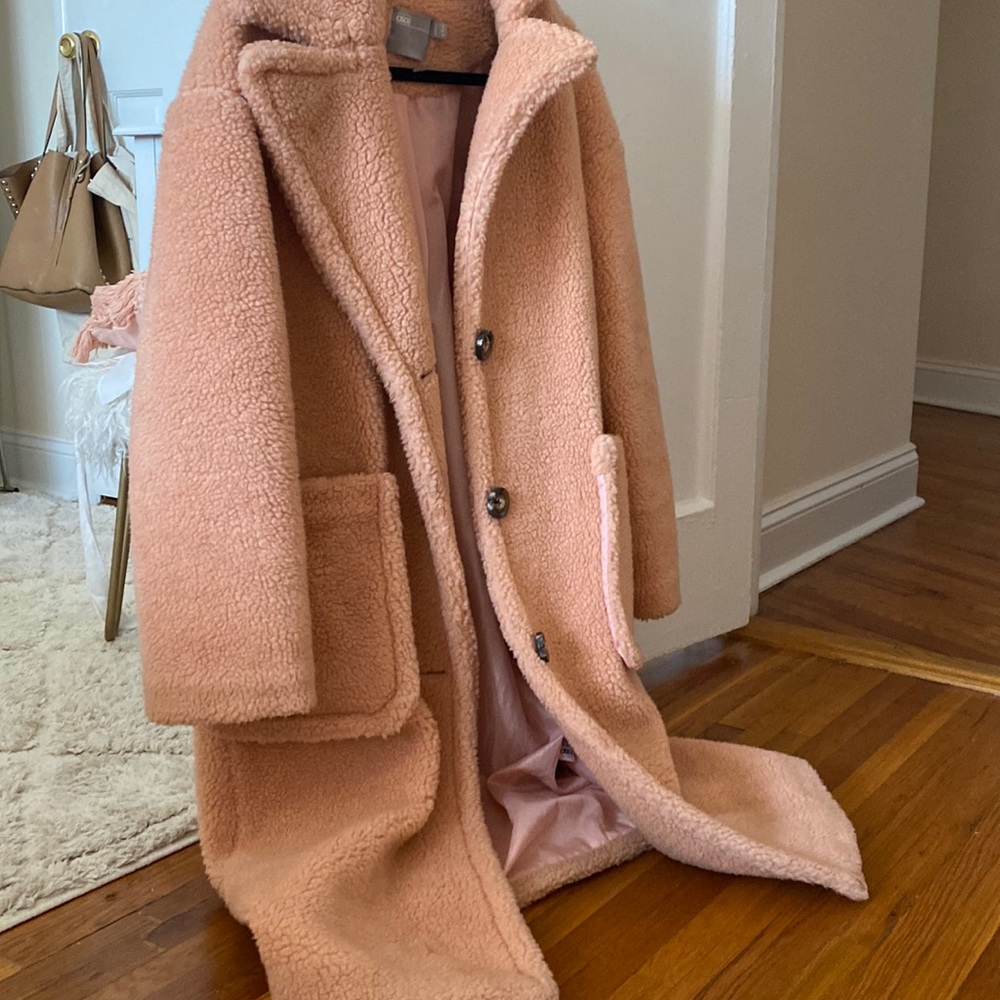ASOS cozy long teddy jacket